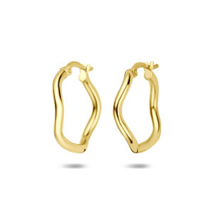 9k oorringen 19,5 mm 9K geel