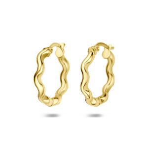 9k oorringen 19,5 mm 9K geel
