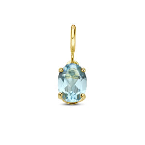 9k slotbedel blauw zirkonia 7 mm 9K geel