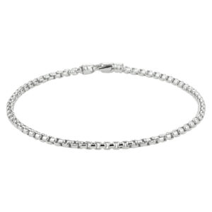 armband venetiaans bol 2,5mm 19 cm 14K witgoud