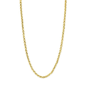 collier fantasie schakel 4,5 mm 45 cm 14K geelgoud