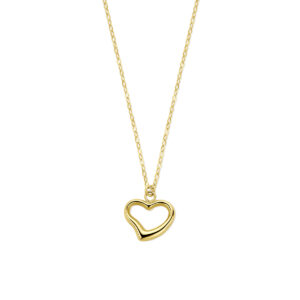 collier hartje 40 - 42 cm 14K geelgoud