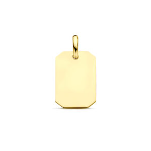 graveerhanger 20 mm 14K geelgoud