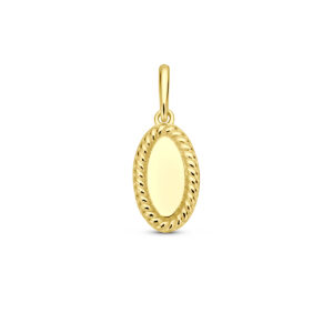 graveerhanger ovaal 10 mm 14K geelgoud