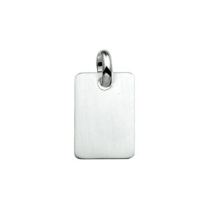 graveerhanger poli/mat zilver wit