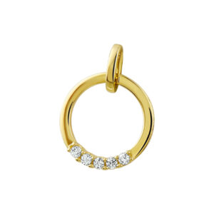hanger diamant 0.10ct h si 14K geelgoud
