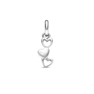 hanger hartjes poli/mat 10 mm zilver gerhodineerd