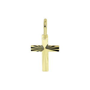 hanger kruis massief 14K geelgoud