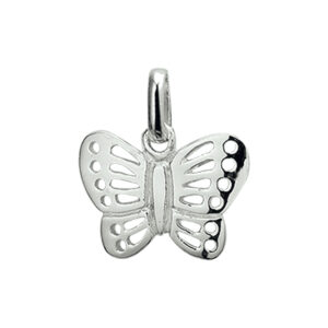 hanger vlinder zilver wit