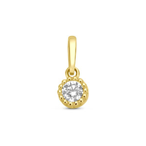 hanger zirkonia 4 mm 14K geelgoud