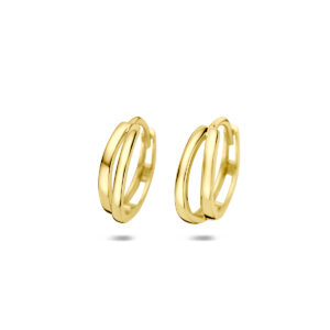 klapoorringen 14 mm 14K geelgoud