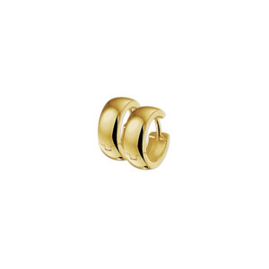 klapoorringen bolle buis 4,8 mm 14K geelgoud
