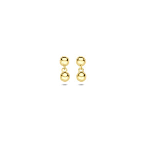 oorhangers bol 7,5 mm 14K geelgoud