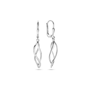 oorhangers brisur haak 36 mm zilver gerhodineerd