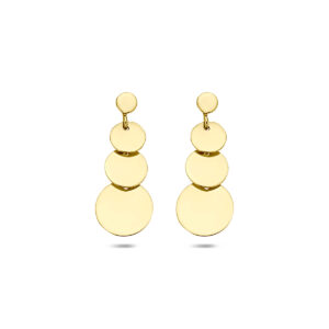 oorhangers rond 20,5 mm 14K geelgoud