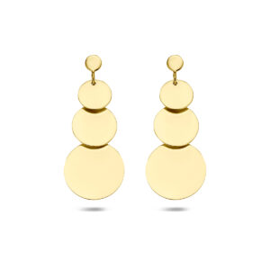 oorhangers rond 26,5 mm 14K geelgoud