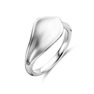 ring poli/mat zilver gerhodineerd