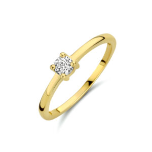 ring zirkonia 14K geelgoud