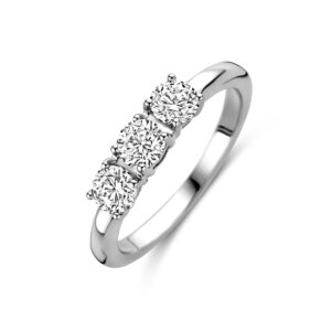 ring zirkonia zilver gerhodineerd