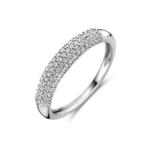 ring zirkonia zilver gerhodineerd