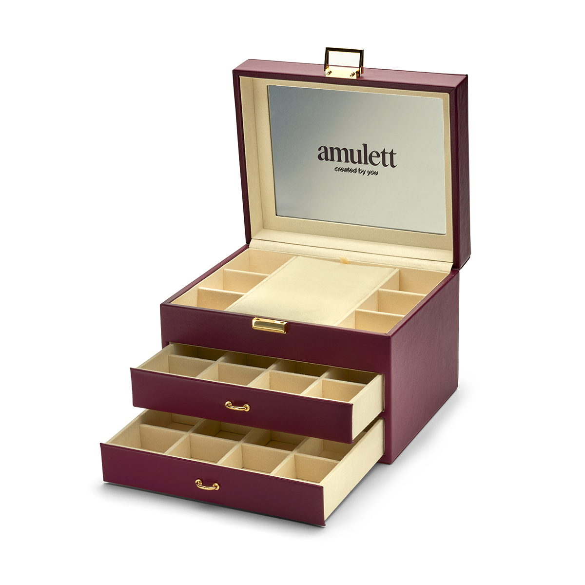sieradenbox amulett aubergine toebehoren - Afbeelding 2